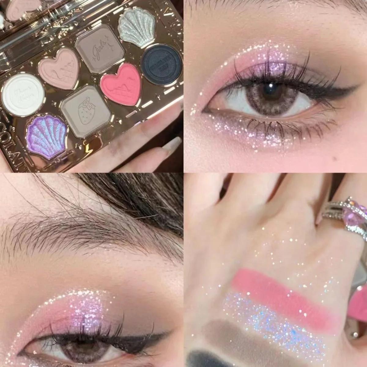 Flower Knows maquillage fard à paupières chocolat Wonder-Shop paillettes mat ombre à paupières Palet