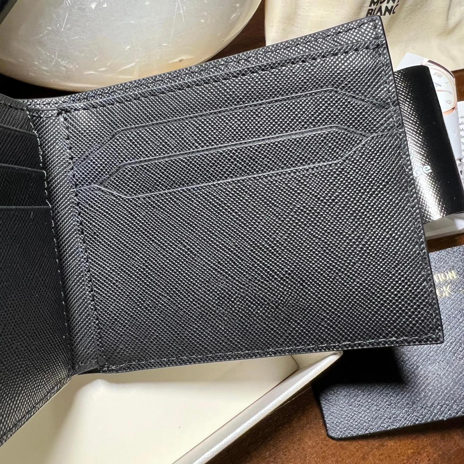 130318 # Portefeuille artisanal de luxe en cuir, collection 4810 Westside, porte-cartes, pince à bil