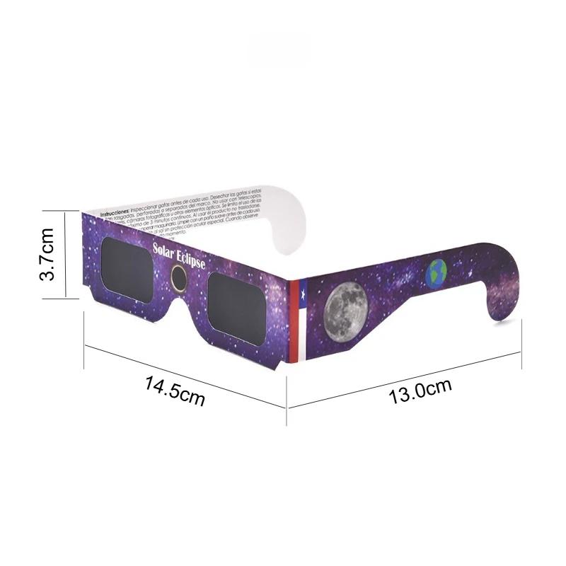 Lunettes d'éclipse Premium, 5 pièces, lunettes solaires approuvées AAS, certifiées CE et ISO, Film f