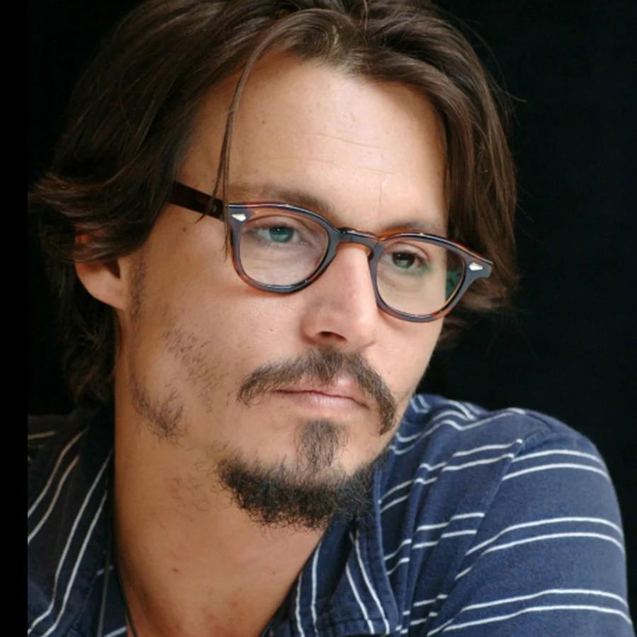 Lunettes de vue pour hommes, style monture transparente, verres transparents, marque Johnny Depp, de