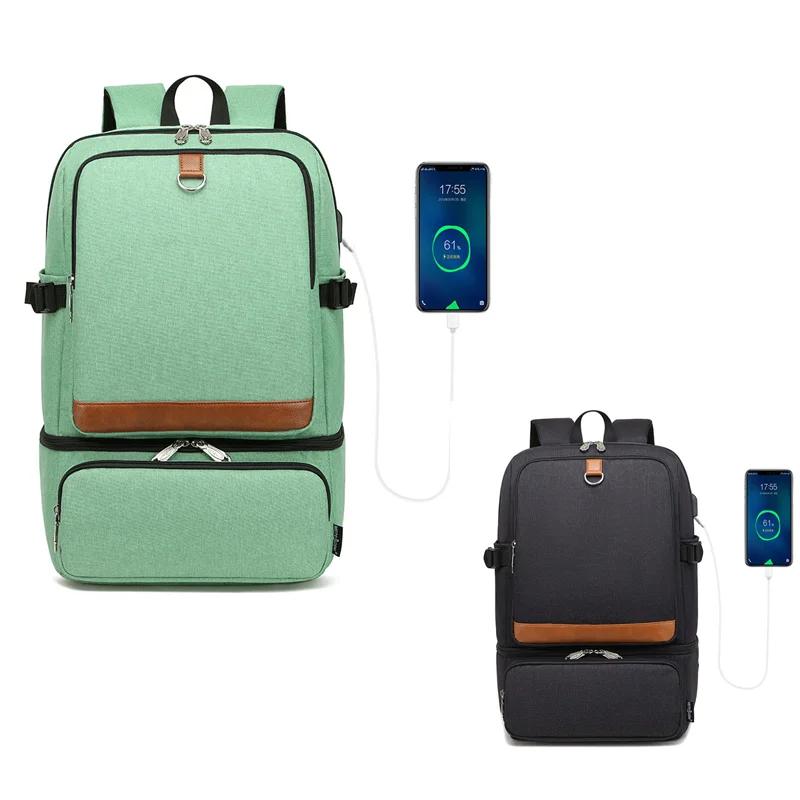 Sac à dos isotherme noir pour ordinateur portable, sacs isothermes, compartiment USB, sacs à dos éta
