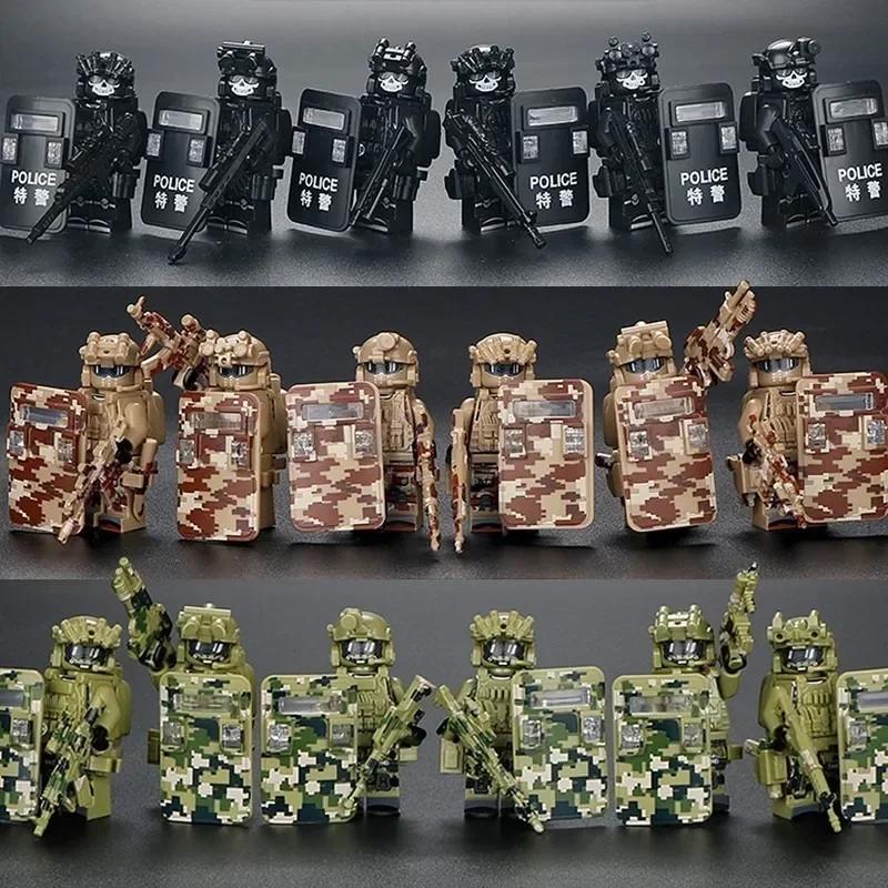 Bloc de construction Lego Compatible, figurines militaires, fantôme de police, forces spéciales, jou