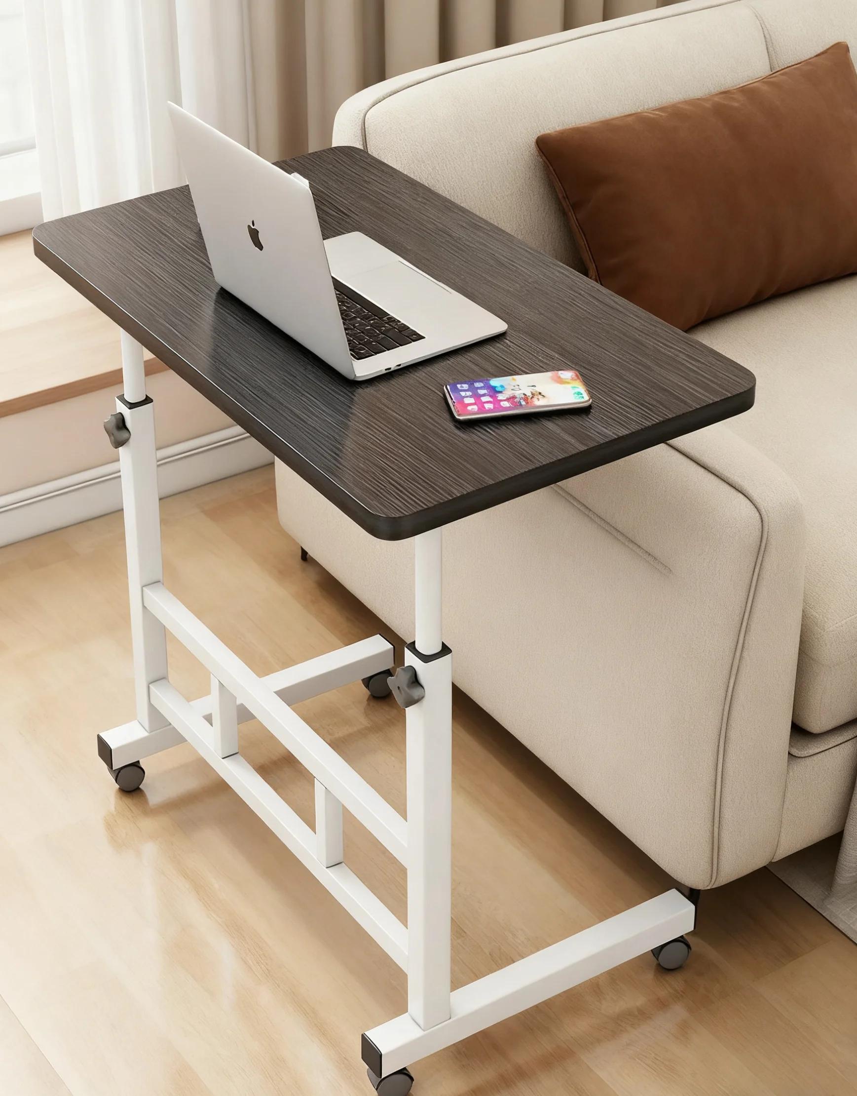 Table d'appoint réglable et confortable pour ordinateur portable, plateau repas pour manger sur lit