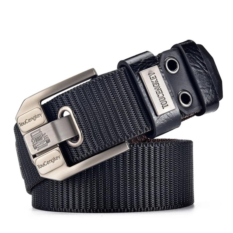 Ceinture à boucle ardillon pour hommes, ceinture en toile, ceinture en Nylon à la mode, ceinture en