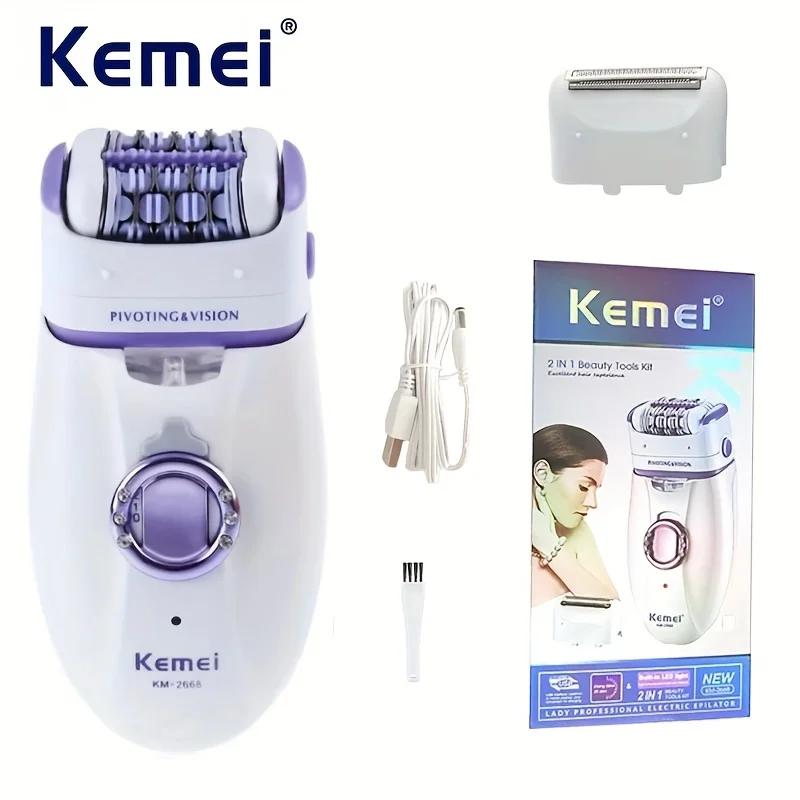 Kemei KM-2668 dame corps épilateur Facial rasoir Rechargeable rasage femmes épilateur électrique cor