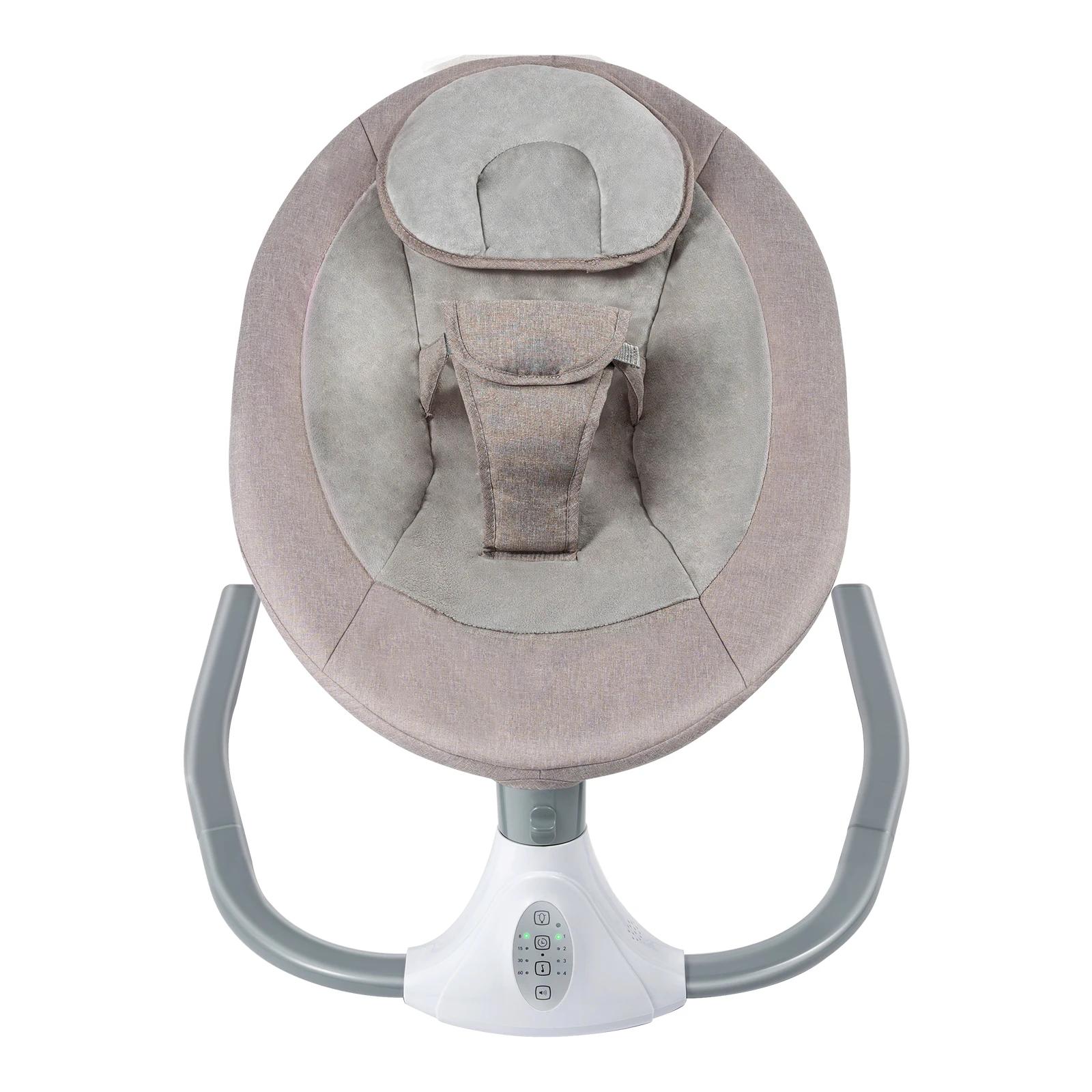 Berceau à bascule pour bébé, 4 vitesses, électrique, chaise à bascule, lit avec télécommande, panier