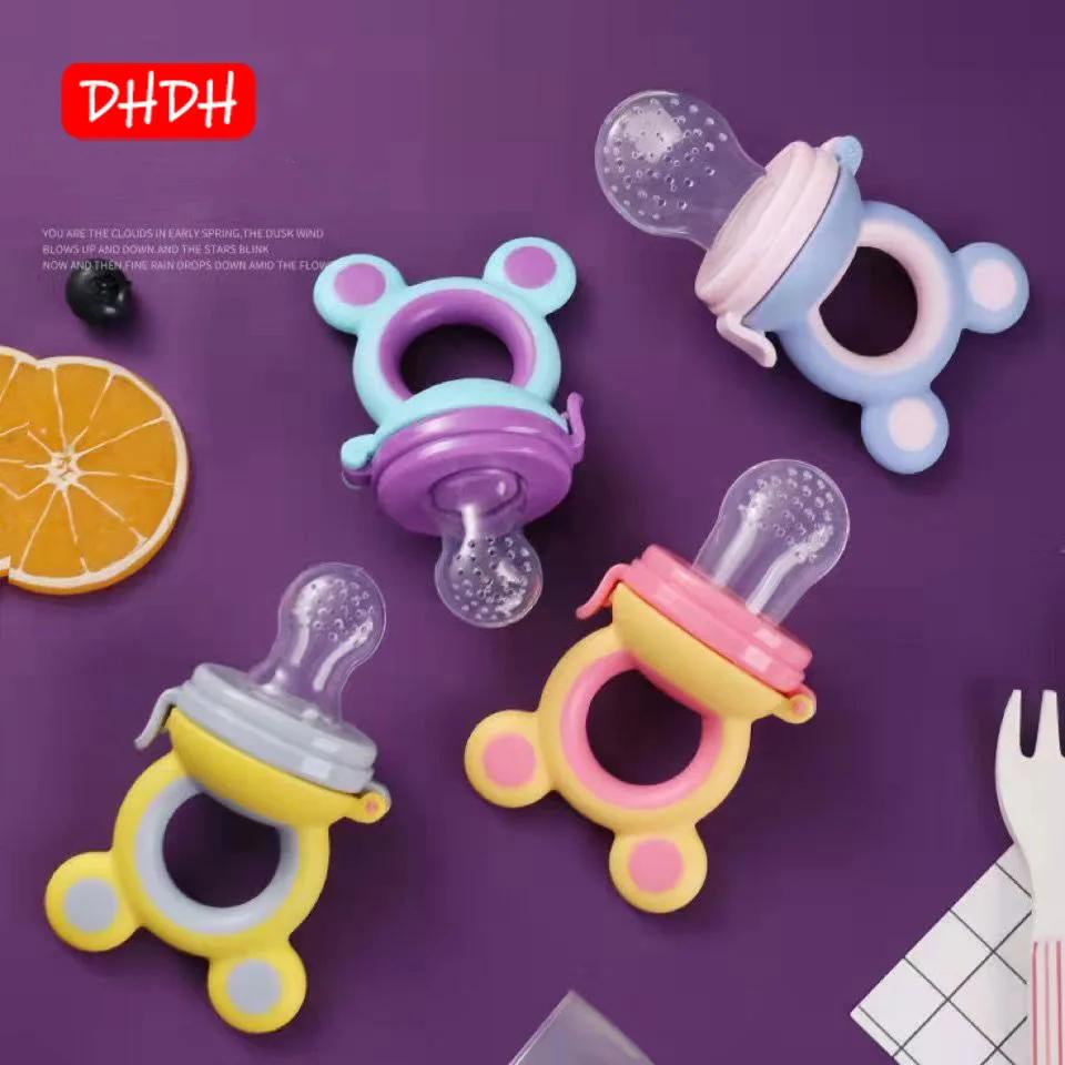 Anneau de dentition en silicone pour bébé, biberon, fruits, mangeoire pour nouveau-né, aliments frai