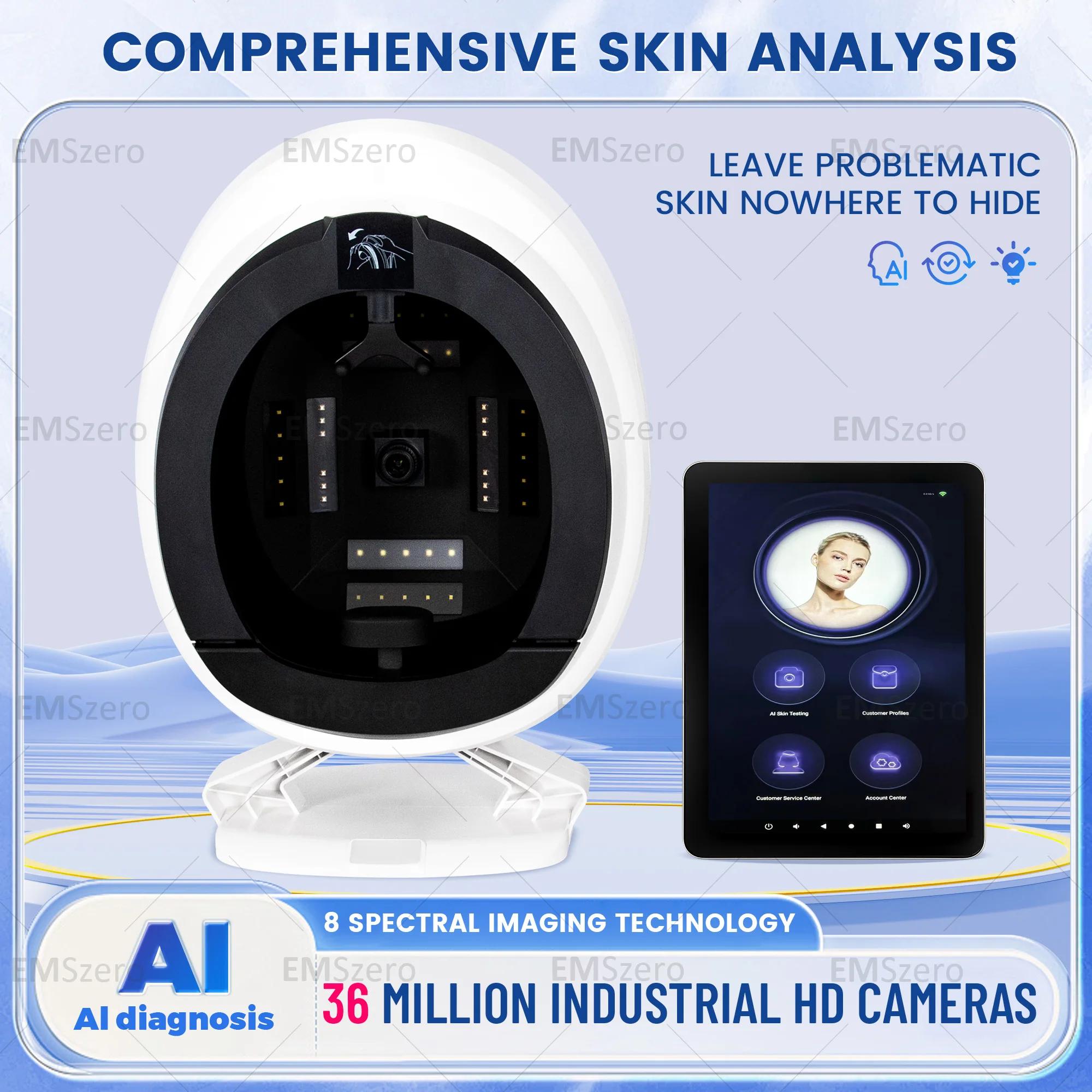 Nouvel analyseur de peau 3D, appareil d'analyse de la peau 15,6 pouces, analyseur facial, scanner d'