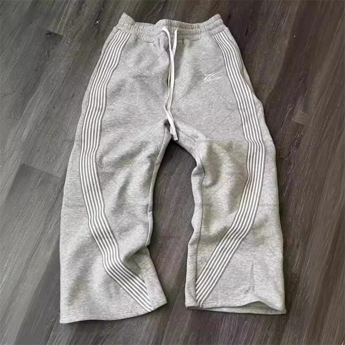 Y2k gris pantalons décontractés Vintage fonctionnel tactique hommes femmes Premium Jogging pantalon