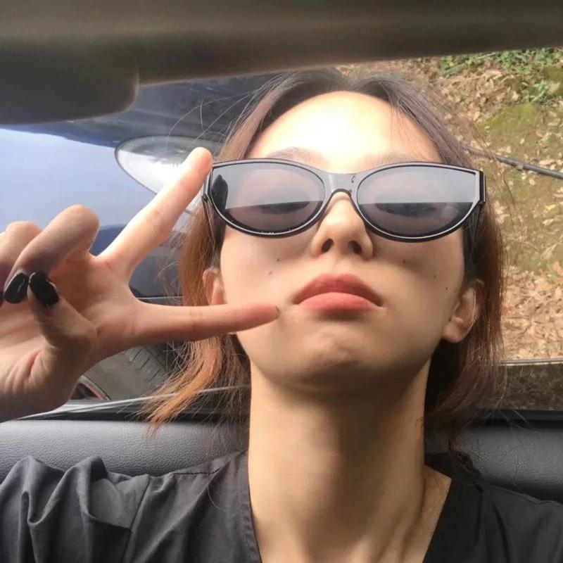 Nouveauté petites lunettes de soleil œil de chat femmes ovale Vintage marque elliptique carré lunett
