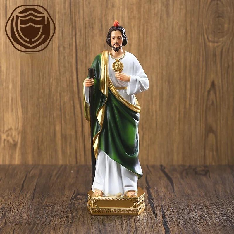 Statue de saint-Juda 8 pouces, 1 pièce, béquilles, décorations de salle, Collection de cadeaux relig