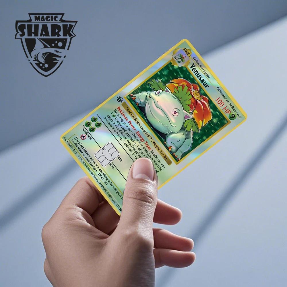 Charizard Gyarados Venusaur Blastoise Mewtwo écureuil ronflement holographique Laser carte de débit