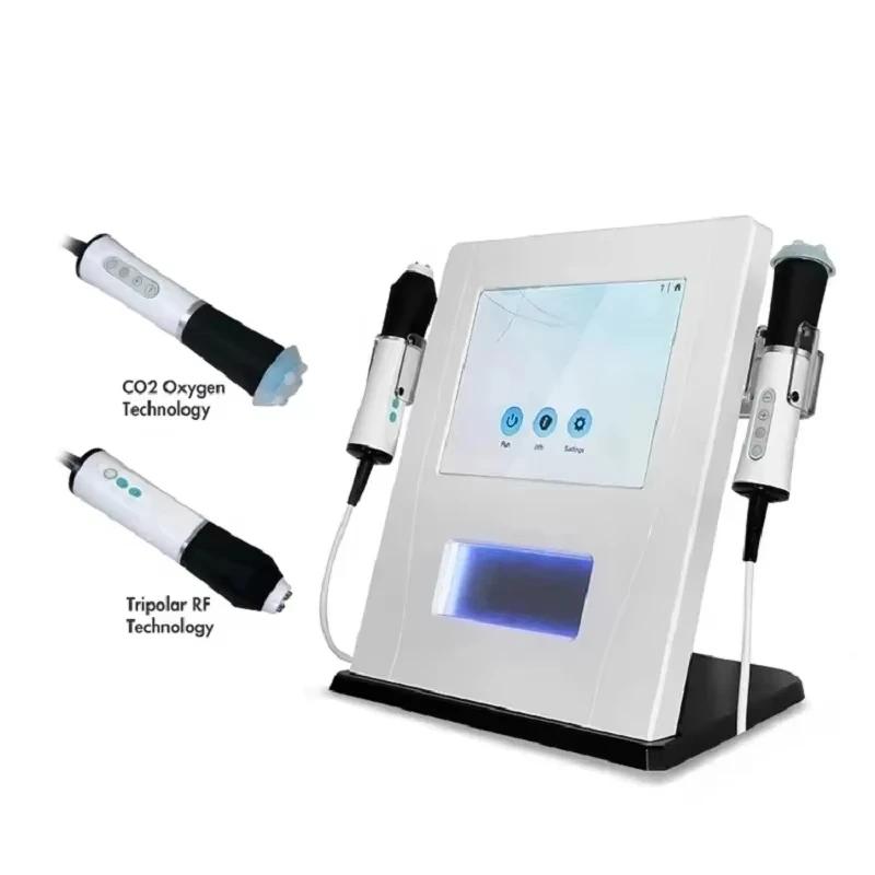 3 en 1 CO2 nano-bulles technologie Oxy Machine faciale visage Lifrting rajeunissement de la peau raf