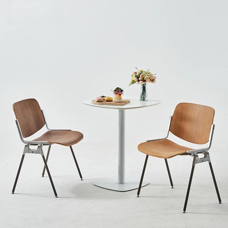 Chaise de café Castor en noyer, chaise de salle à manger en bois massif, dossier confortable, sièges