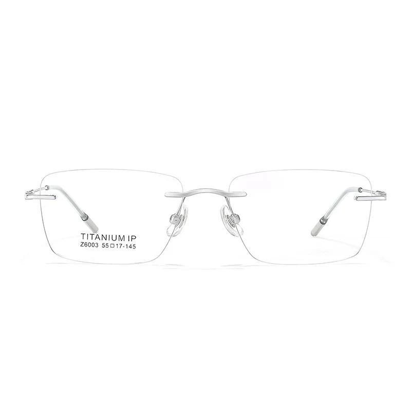 F · DRACON lunettes sans cadre en titane pur lunettes carrées simples et rétro pour hommes monture o