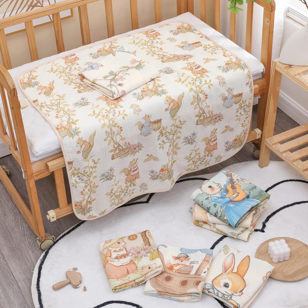 Serviette de bain pour nouveau-né, serviette de bain en gaze de coton pur, couverture douce pour enf
