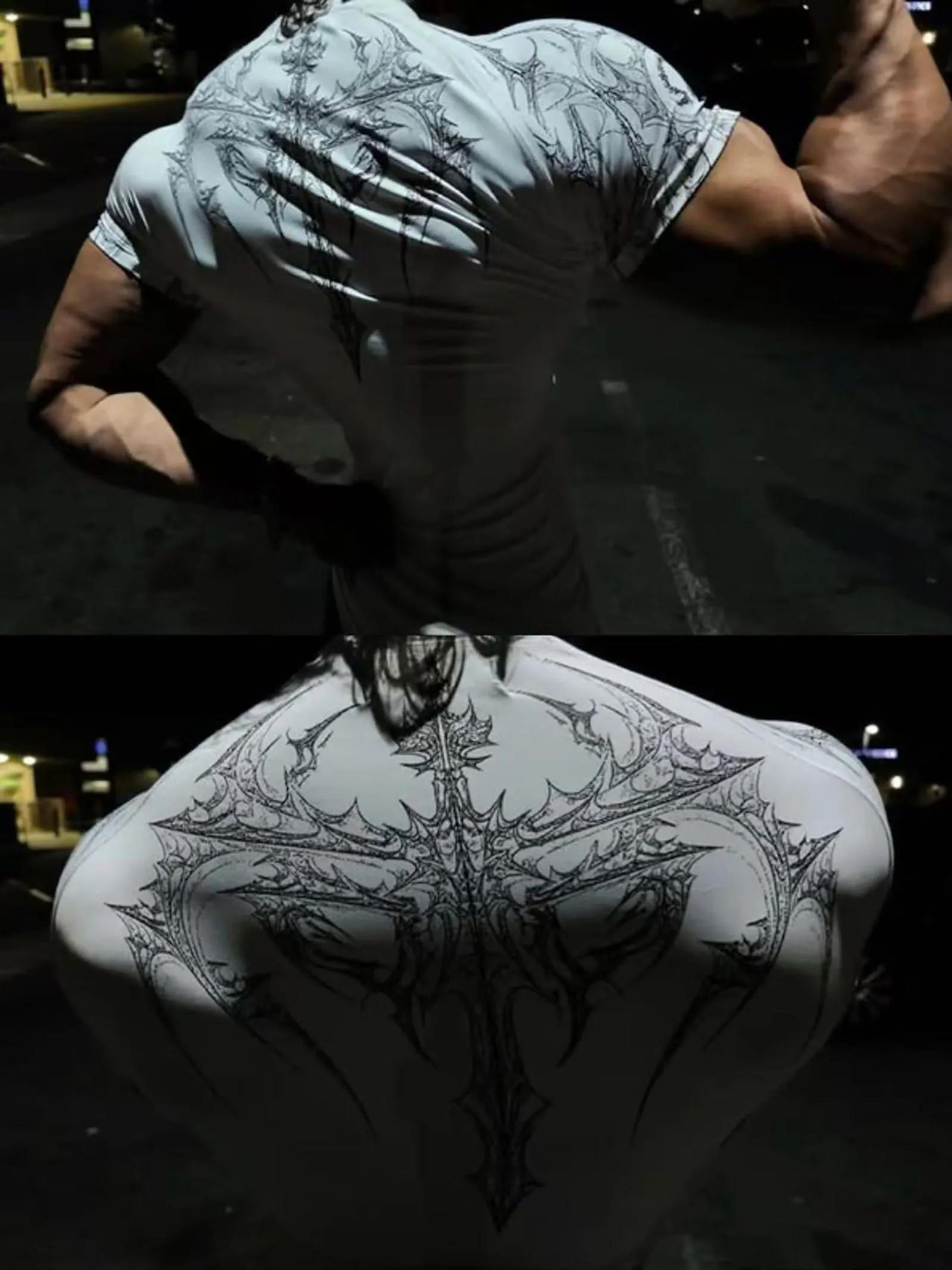 T-shirt de gymnastique pour hommes, haute élasticité et séchage rapide, haut d'entraînement de muscu
