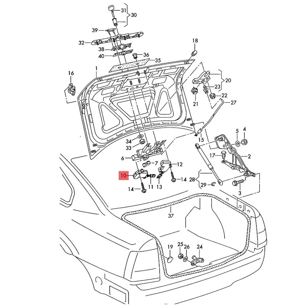 Actionneur de verrouillage de coffre arrière, servomoteur 3B 0959781 Pour VW Jetta Golf MK4 coccin