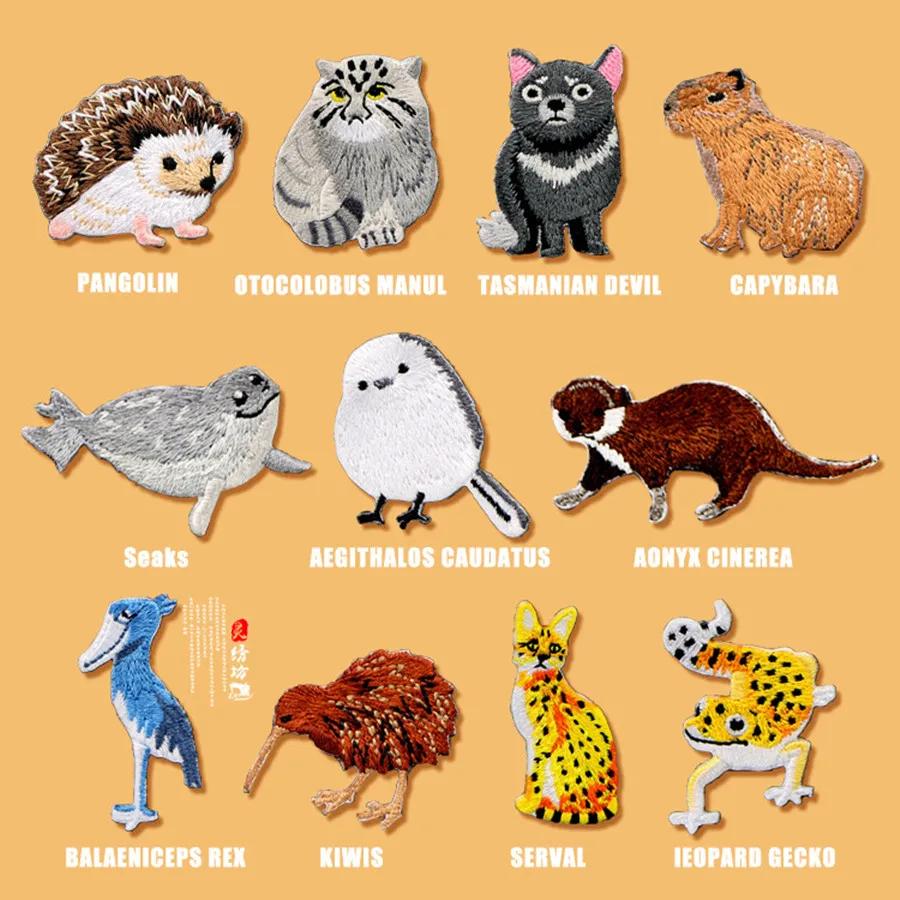 Autocollant brodé en forme de hérisson, Animal Rare, mignon, fer sur robe, veste, vêtements, Patch p
