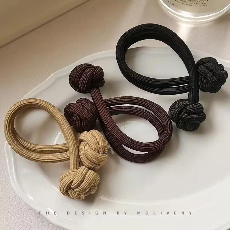 Attaches de cheveux en caoutchouc extensibles simples pour femmes, haute élasticité, mode fille, cor