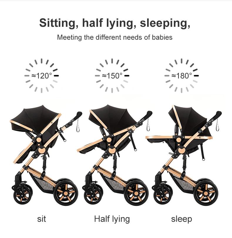 Poussette bébé 3 en 1 poussette Convertible bébé voitures landau Buggies poussette mère enfants pous