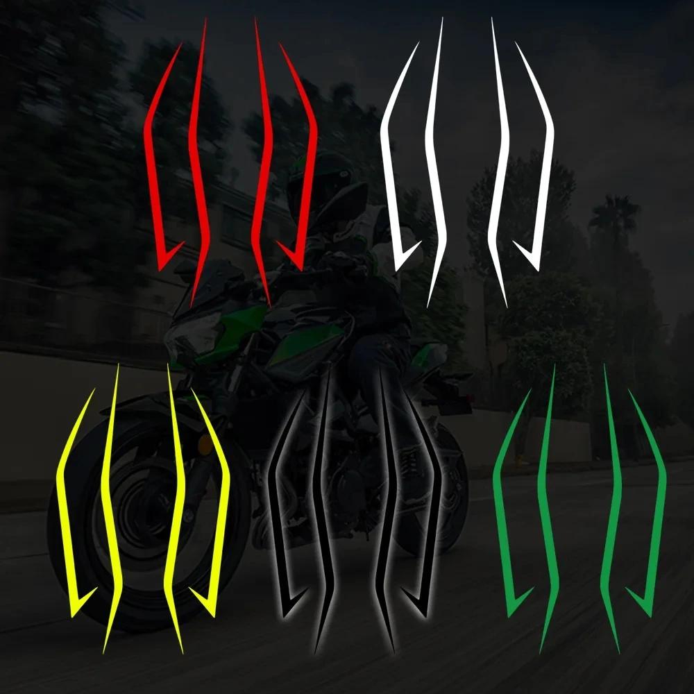 Autocollants à rayures réfléchissantes pour casque de moto, pour Kawasaki N400 H2 H2SX, Texture corp