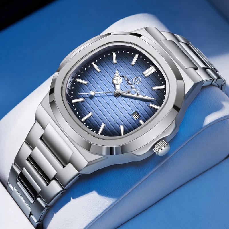 Nouvelle Montre Militaire de Luxe 2026 pour Homme, Carrée, Étanche, Lumineuse, Date et Jour, en Acie