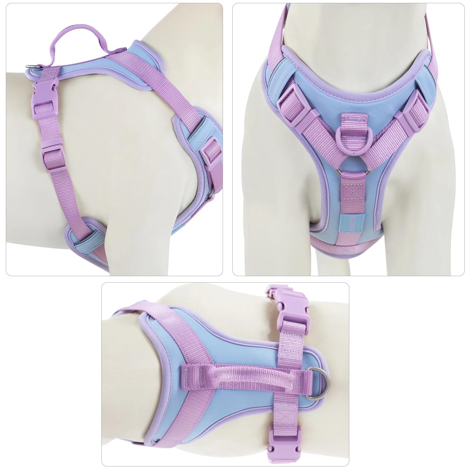 Couleurs d'épissure pour harnais pour chien de luxe moyen, sans traction pour grands et petits chien