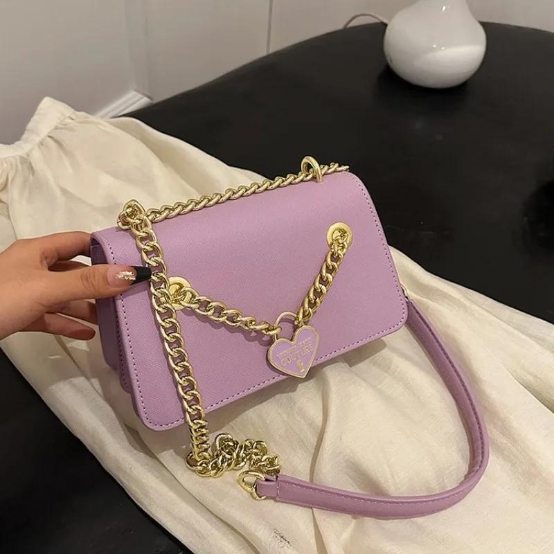 Nouveauté 2026 : Sac bandoulière à chaîne au design de niche - Forme carrée élégante, polyvalent pou