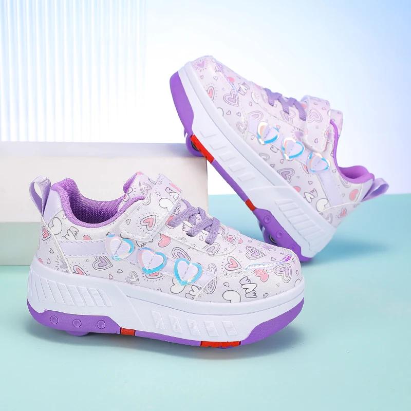 Chaussures à roulettes pour enfants, baskets à roulettes, patins à roulettes pour enfants, chaussure