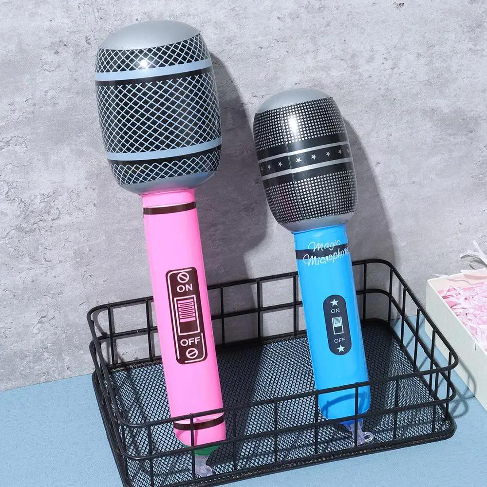 Microphones Gonflables, 12 Pièces, Accessoires de Microphone Gonflables, Jouets pour ixMusicale Inte