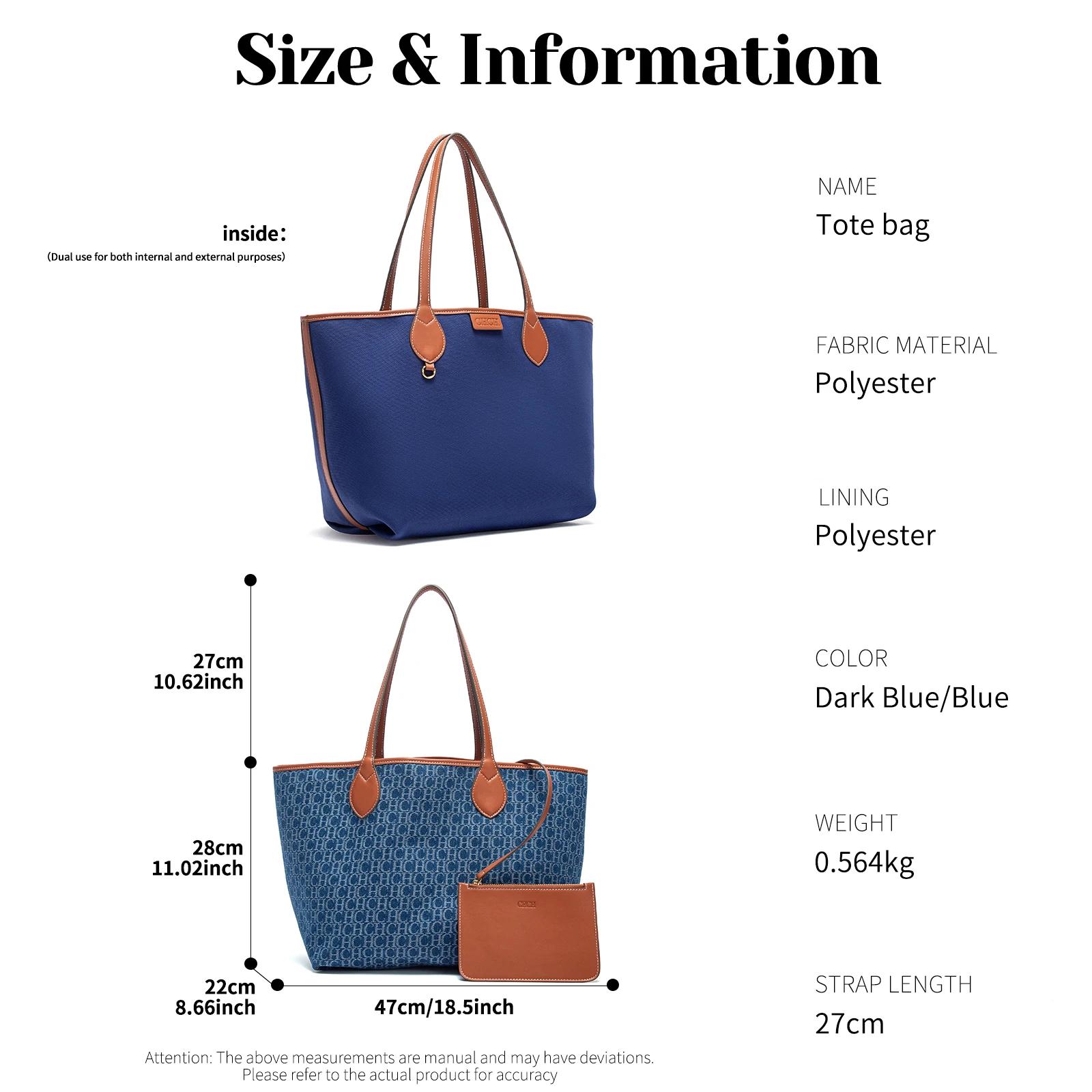 CHCH Women's Tote Bag New Simple Double sided Available Mother and Child Large Capacity Casual Handb