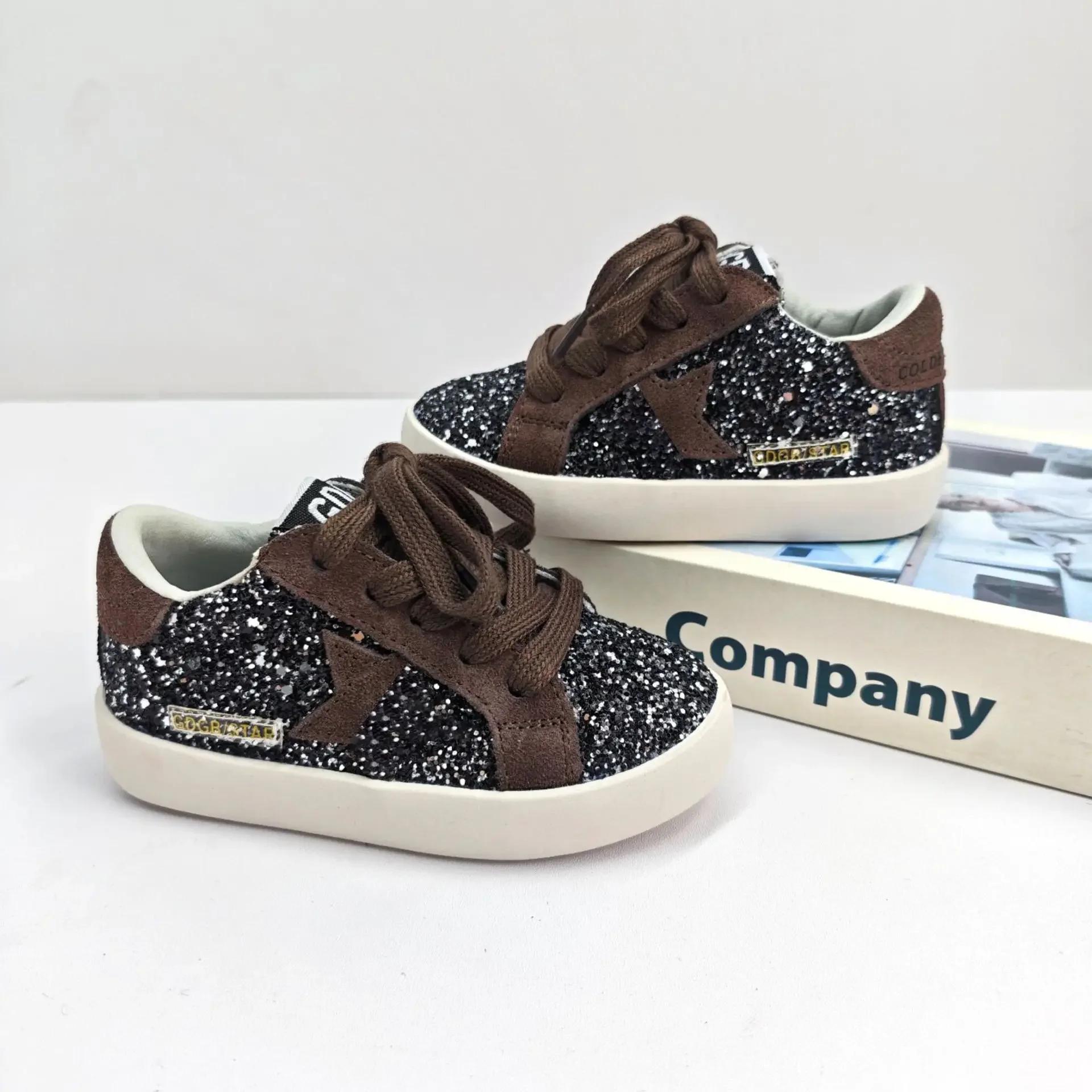 Enfants mode automne printemps enfants étoile conseil chaussure fille couleur bloquant chaussures dé