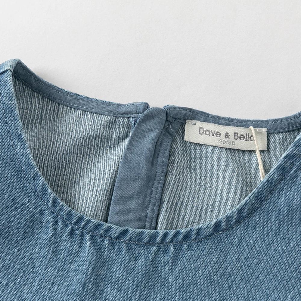 Robes d'été pour filles Dave Bella, style princesse, en jean, sans manches, pour fête, vêtements d'e