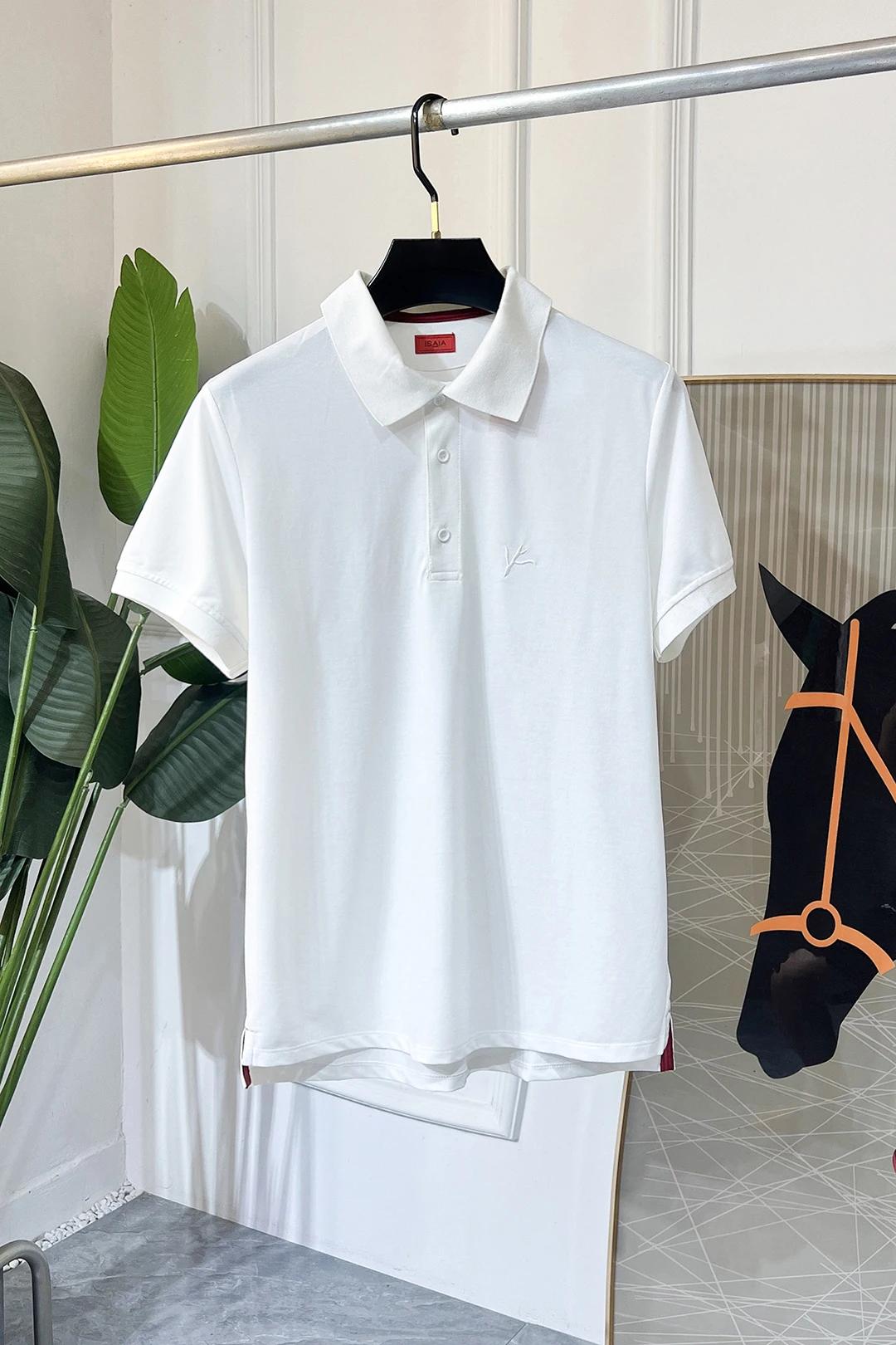 BLLIYOSS T-Shirt nouveaux hommes soie coton haute qualité ventiler décontracté demi manches couleur