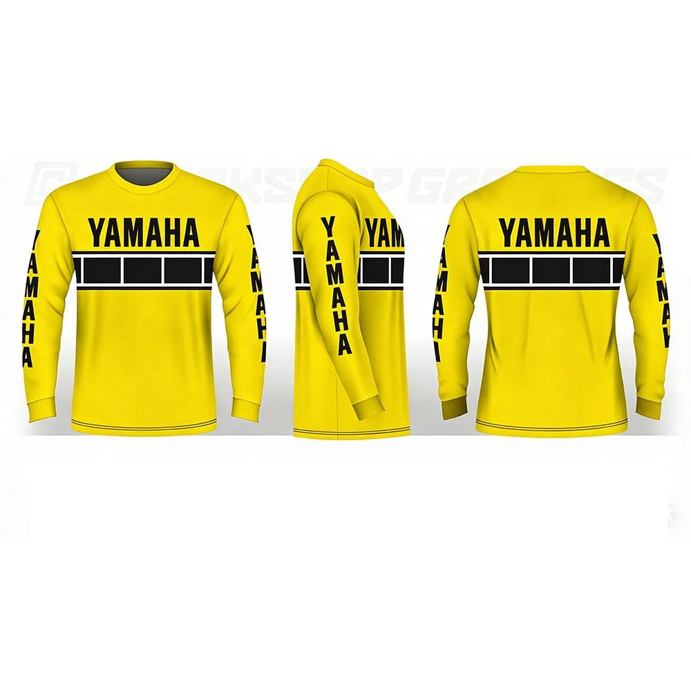 2026 été nouveau MXGP jaune Yamaha mode décontracté à manches longues hommes femmes course surdimens