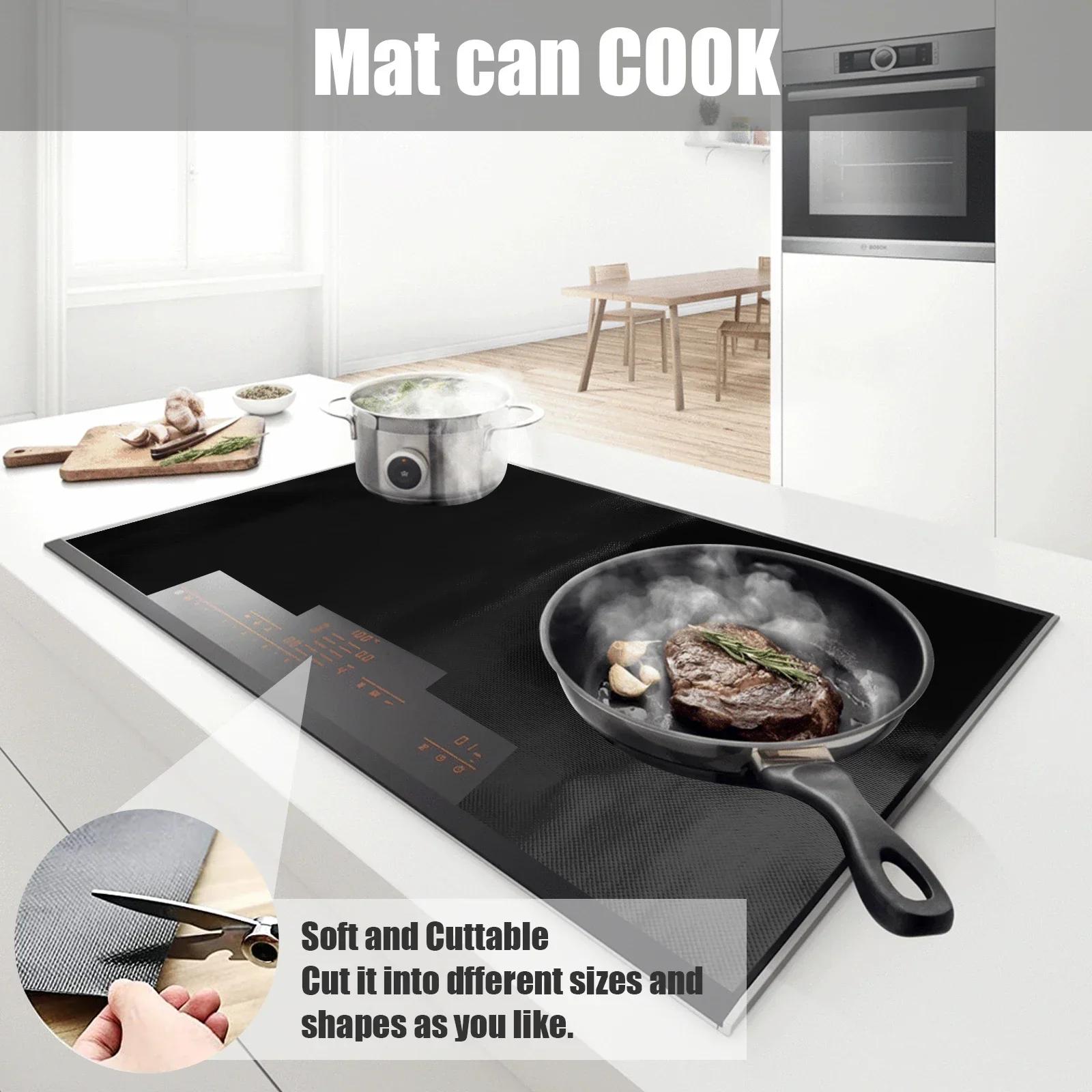 Grand tapis de protection de plaque de cuisson à Induction en Silicone, couverture anti-rayures, épa