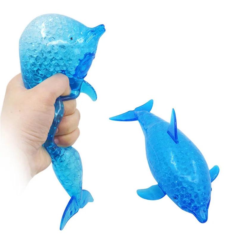 Balles anti-Stress Squishy Shark, balle à presser en forme de dauphin, extensible, Animal de mer, jo