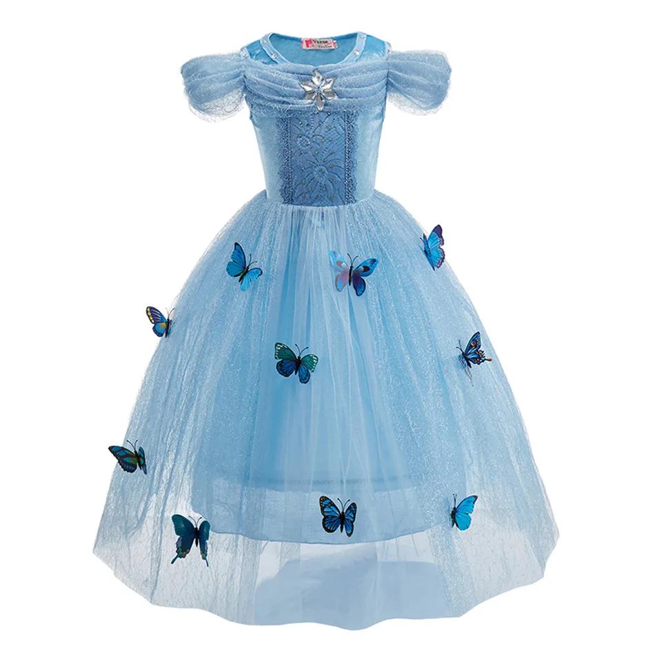 Elsa Anna enfant princesse filles robe Rapunzal enfants Cosplay Halloween robes enfants Costume robe