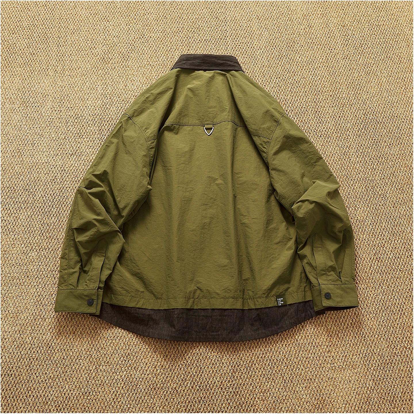Veste à revers deux pièces pour hommes, nouveau manteau Cargo ample et décontracté, Vintage japonais