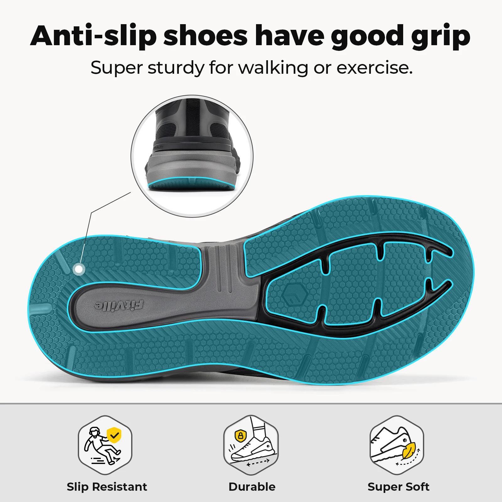 Chaussures de marche Fittington confortables et larges pour hommes, chaussures de sport antidérapant