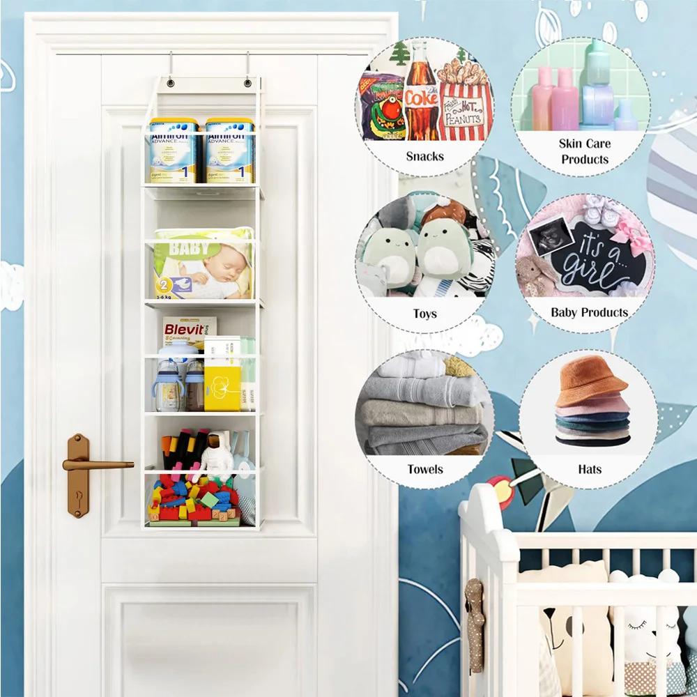 Sac suspendu en tissu multifonctionnel pour derrière la porte, sac de rangement multicouche, organis