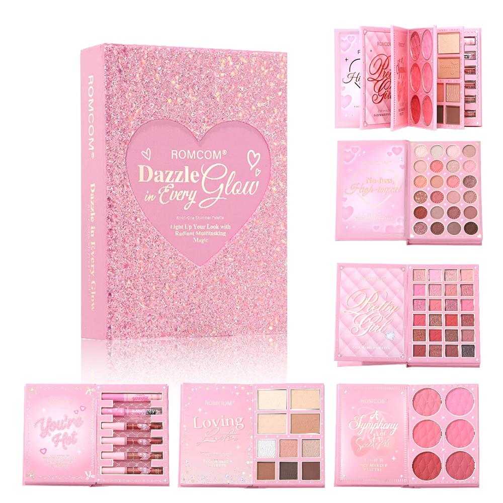 Livre magique de maquillage tout-en-un de 5 pages : kit complet avec fard à paupières multi-ombrage,