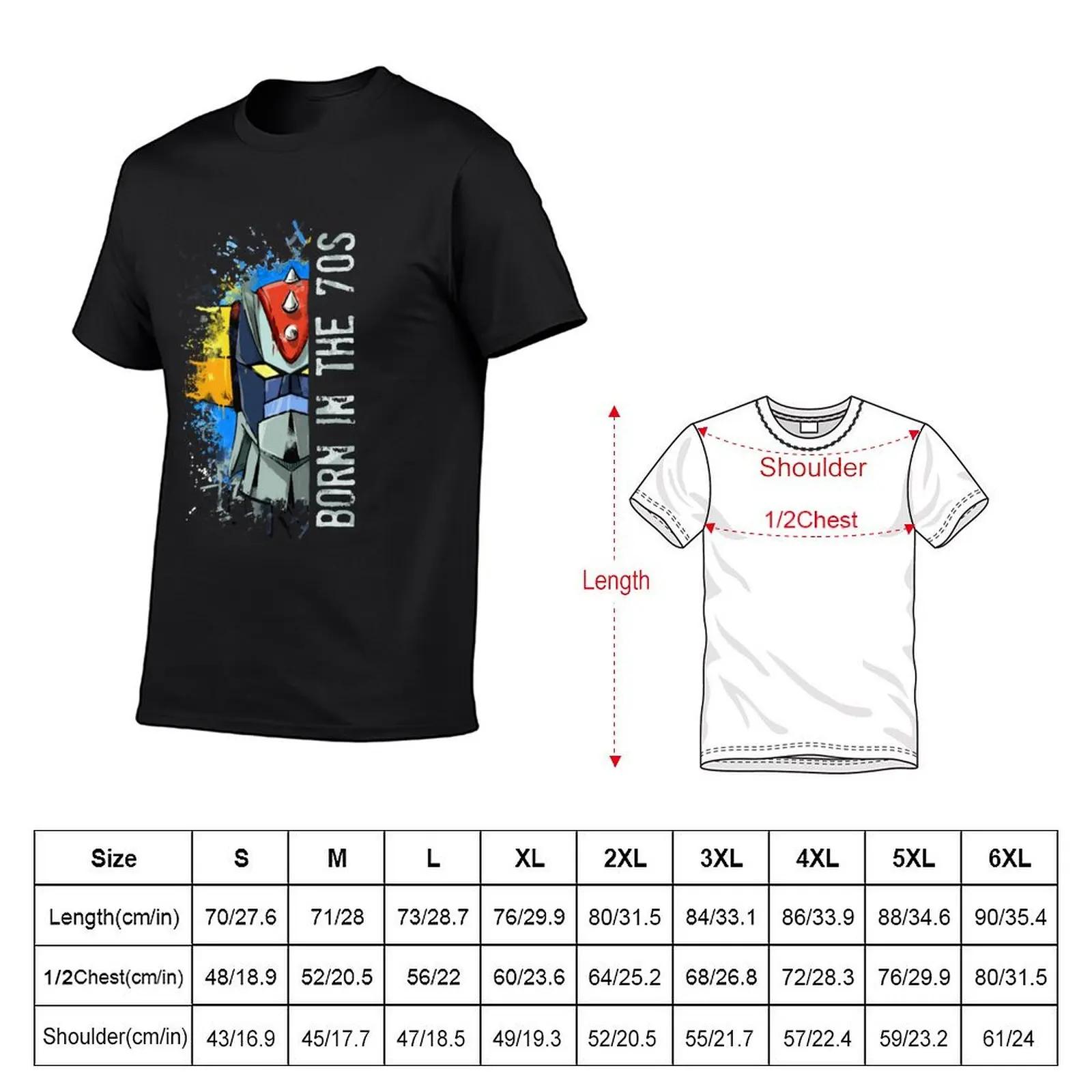 T-shirt pour homme motif robot Goldrake Born In the Seventies, vêtement pour homme