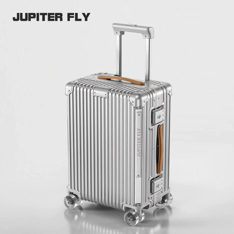 Valise de luxe matériau PC de haute qualité avec cadre en aluminium boîtier de chariot à verrouillag