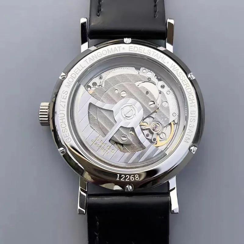 Montre mécanique automatique pour hommes de 38 mm adaptée au mouvement à remontage automatique Seagu