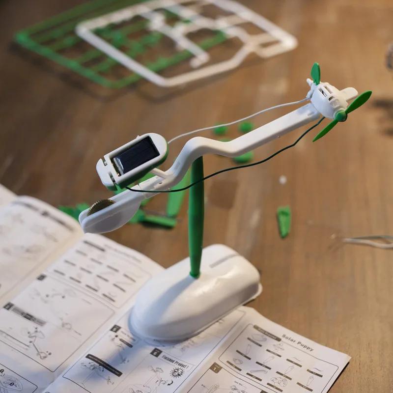 Kit de Robot à énergie solaire 6 en 1, assemblage de ventilateur de bateau, moulin à vent, jouets de
