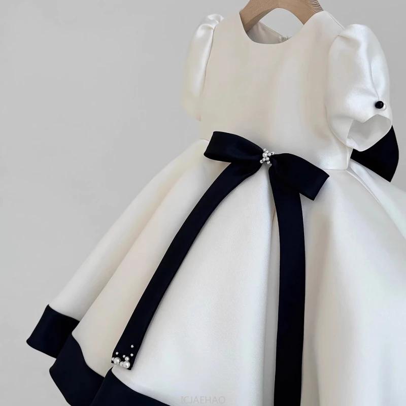 Robe de princesse en Satin pour petites filles, Style français, pour 1er anniversaire, Zhuazhou, à f