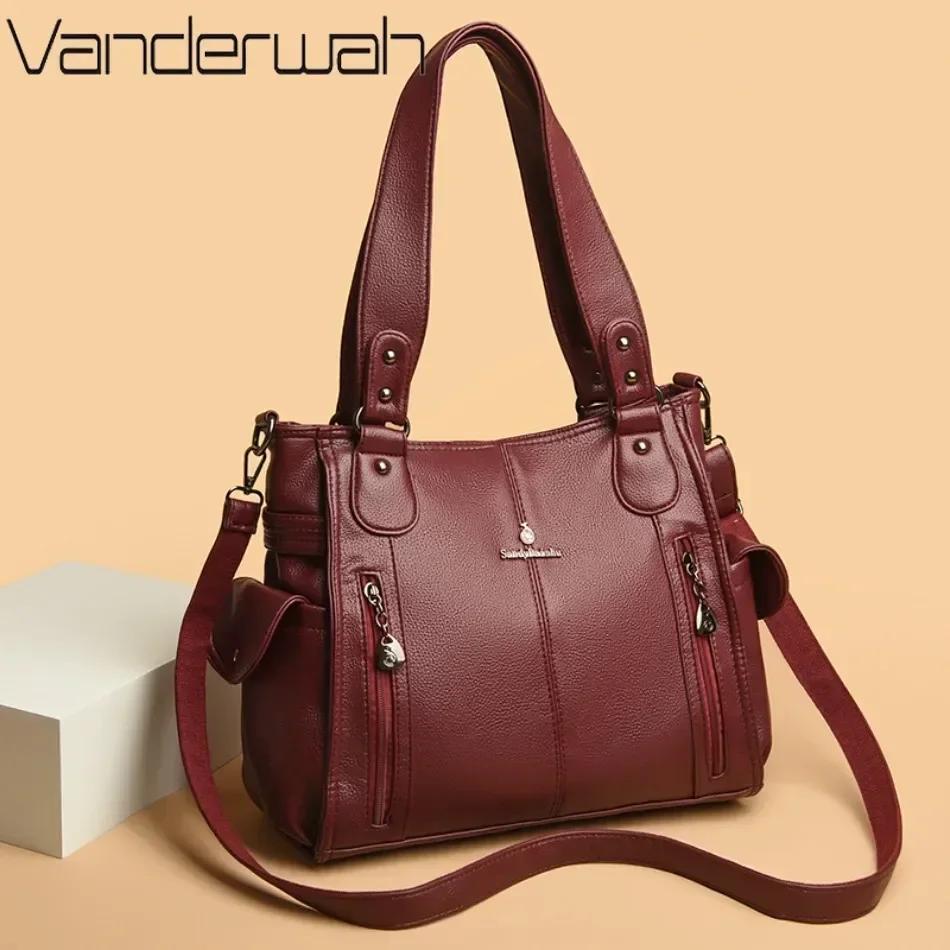 Sac à bandoulière en cuir souple de qualité supérieure, sacs à main de luxe pour femmes, sacs messag