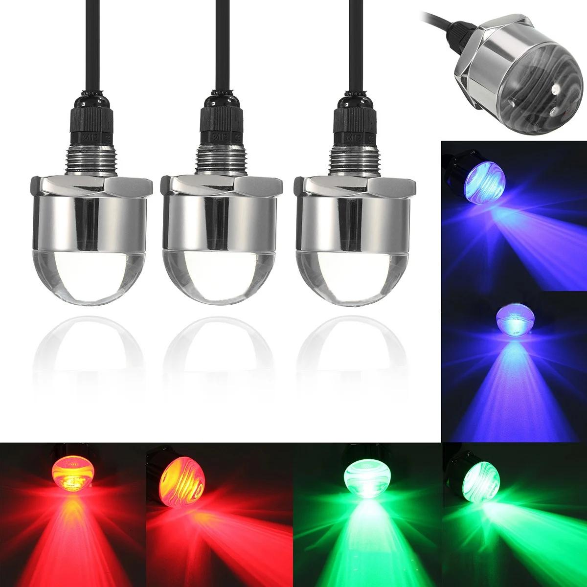 9 LED de vidange 12V 1/2 pouces, en acier inoxydable M12 x 1.25, lumière sous-Marine pour bateau, bl